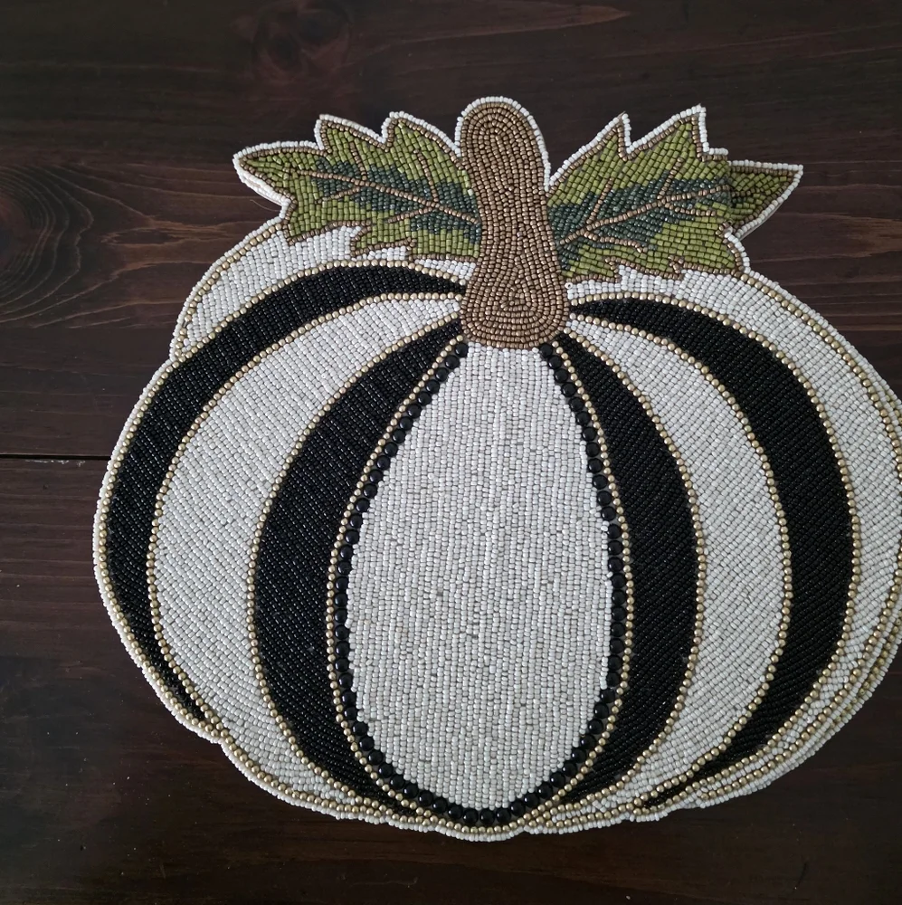 MacKenzie-Childs Tuxedo Pumpkin Placemats - Set of 2 - Picture 5 of 13